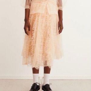 NWT H&M Simone Rocha Ruffled Tulle Skirt